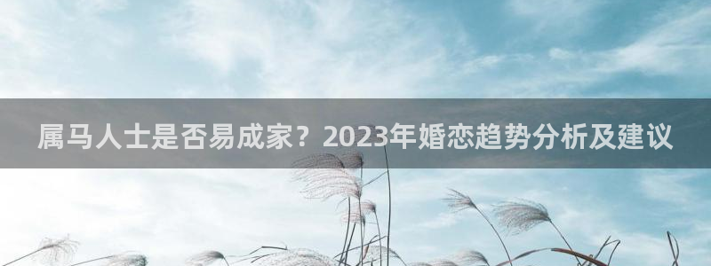 BB贝博艾弗森app下载官网：属马人士是否易成家？2023年婚恋趋势分析及建议