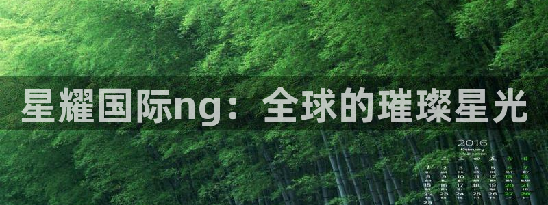 BB贝博艾弗森注册入口：星耀国际ng：全球的璀璨星光