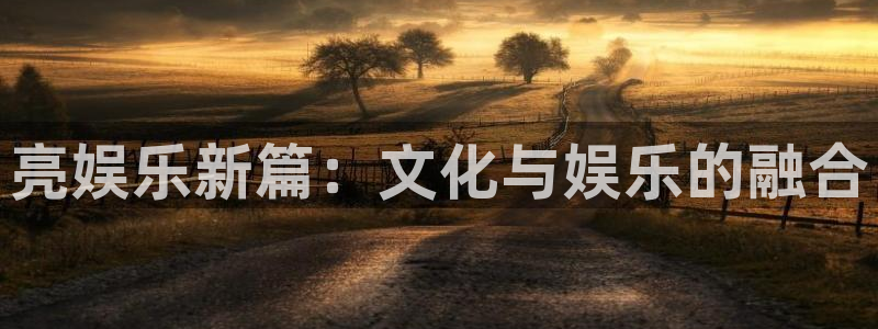 壹号平台下载安装官网：亮娱乐新篇：文化与娱乐的融合