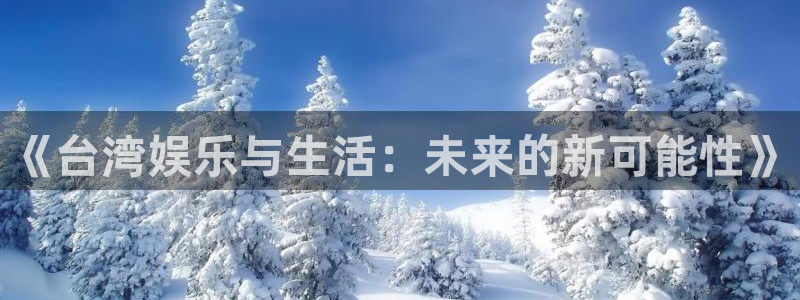 BB贝博艾弗森app入口：《台湾娱乐与生活：未来的新可能性》